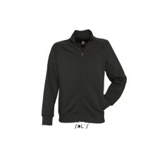 SOL'S férfi cipzáras pulóver passzés magas gallérral SO47200, Black-S