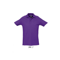 SOL'S Férfi galléros póló SOL'S SO11362 Sol'S Spring Ii - Men’S pique polo Shirt -XL, Dark Purple