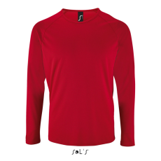 SOL'S Férfi hosszú ujjú sport póló, SOL'S SO02071, Red-S