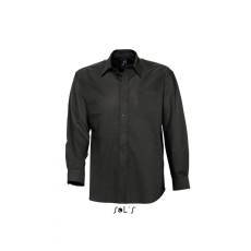 SOL'S Férfi ing SOL'S SO16000 Sol'S Boston - Long Sleeve Oxford Men'S Shirt -XL, Black