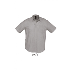 SOL'S Férfi ing SOL'S SO16010 Sol'S Brisbane - Short Sleeve Oxford Men'S Shirt -S, Silver
