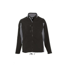 SOL&#039;S Férfi kabát SOL&#039;S SO55500 Sol&#039;S nordic - Men’S Two-Colour Zipped Fleece Jacket -2XL, Black férfi kabát, dzseki