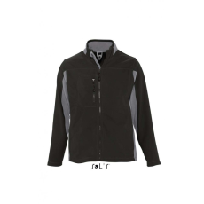 SOL'S Férfi kabát SOL'S SO55500 Sol'S nordic - Men’S Two-Colour Zipped Fleece Jacket -XL, Black