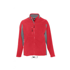SOL&#039;S Férfi kabát SOL&#039;S SO55500 Sol&#039;S nordic - Men’S Two-Colour Zipped Fleece Jacket -XL, Red férfi kabát, dzseki