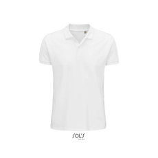 SOL'S Férfi PLANET organikus rövid ujjú galléros póló, SOL'S SO03566, White-3XL