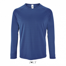 SOL'S Férfi póló SOL'S SO02071 Sol'S Sporty Lsl Men - Long-Sleeve Sports T-Shirt -M, Royal Blue