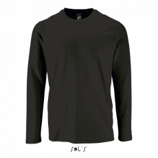SOL'S Férfi póló SOL'S SO02074 Sol'S Imperial Lsl Men - Hosszú Ujjú póló -XL, Deep Black
