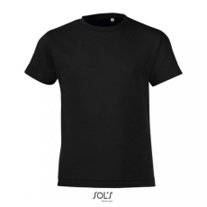 SOL'S Gyerek póló SOL'S SO01183 Sol'S Regent Fit Kids - Round neck T-Shirt -8A, Deep Black