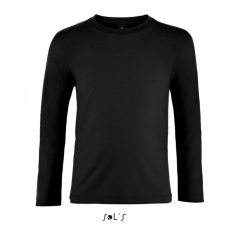 SOL'S Gyerek póló SOL'S SO02947 Sol'S Imperial Lsl Kids - Long Sleeve T-Shirt -8A, Deep Black