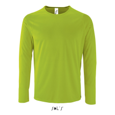 SOL&#039;S hosszú ujjú férfi sport póló SO02071, Neon Green-XL férfi póló