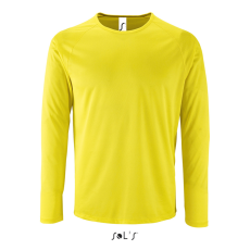 SOL'S hosszú ujjú férfi sport póló SO02071, Neon Yellow-XL