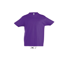 SOL&#039;S IMPERIAL KIDS környakas rövid ujjú gyerek pamut póló SO11770, Dark Purple-4A gyerek póló