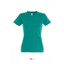 SOL&#039;S IMPERIAL környakú Női rövid ujjú pamut póló SO11502, Emerald-M női póló