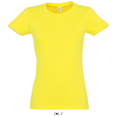 SOL'S IMPERIAL környakú Női rövid ujjú pamut póló SO11502, Lemon-XL