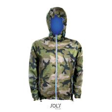 SOL'S kapucnis bélelt széldzseki SO01171, Camo/Royal blue-S