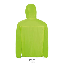 SOL&#039;S kapucnis bélelt széldzseki SO01171, Neon Lime/Royal Blue-XS férfi kabát, dzseki