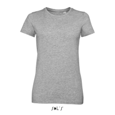 SOL&#039;S MILLENIUM Női kereknyakú rövid ujjú sztreccs póló SO02946, Grey Melange-2XL női póló