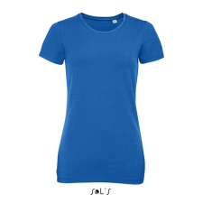 SOL&#039;S MILLENIUM Női kereknyakú rövid ujjú sztreccs póló SO02946, Royal Blue-XL női póló