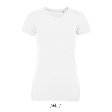SOL&#039;S MILLENIUM Női kereknyakú rövid ujjú sztreccs póló SO02946, White-M női póló