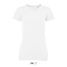 SOL'S MILLENIUM Női kereknyakú rövid ujjú sztreccs póló SO02946, White-S