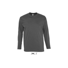SOL'S MONARCH férfi hosszú ujjú pamut póló SO11420, Dark Grey-2XL