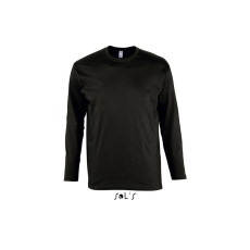 SOL'S MONARCH férfi hosszú ujjú pamut póló SO11420, Deep Black-5XL