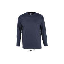 SOL'S MONARCH férfi hosszú ujjú pamut póló SO11420, Navy-2XL férfi póló