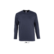 SOL'S MONARCH férfi hosszú ujjú pamut póló SO11420, Navy-5XL
