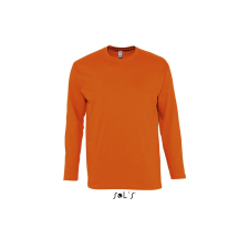 SOL'S MONARCH férfi hosszú ujjú pamut póló SO11420, Orange-3XL férfi póló