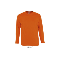 SOL'S MONARCH férfi hosszú ujjú pamut póló SO11420, Orange-S