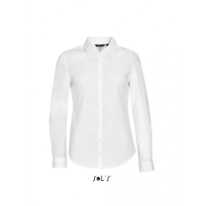 SOL'S Női blúz SOL'S SO01427 Sol'S Blake Women - Long Sleeve Stretch Shirt -XS, White