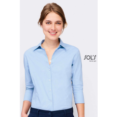 SOL'S Női blúz SOL'S SO17010 Sol'S Effect - 3/4 Sleeve Stretch Women'S Shirt -2XL, Dark Blue