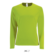 SOL&#039;S Női hosszú ujjú sport póló SO02072, Neon Green-M női póló