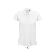 SOL'S Női PLANET organikus rövid ujjú galléros póló, SOL'S SO03575, White-XL
