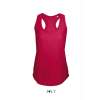 SOL'S Női ujjatlan sporthátú trikó SO00579, Red-XL
