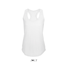 SOL'S Női ujjatlan sporthátú trikó SO00579, White-M
