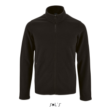SOL'S NORMAN cipzáras férfi egyszerű polár pulóver SO02093, Black-L