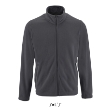 SOL'S NORMAN cipzáras férfi egyszerű polár pulóver SO02093, Charcoal Grey-3XL