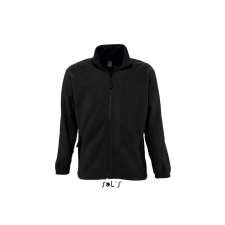 SOL&#039;S NORTH cipzáras férfi polár pulóver SO55000, Black-3XL férfi pulóver, kardigán