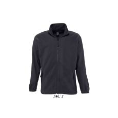 SOL'S NORTH cipzáras férfi polár pulóver SO55000, Charcoal Grey-3XL