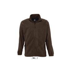 SOL'S NORTH cipzáras férfi polár pulóver SO55000, Dark Chocolate-2XL