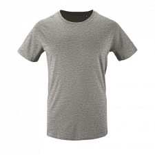 SOL&#039;S organikus kereknyakú rövid ujjú férfi póló SO02076, Grey Melange-XS férfi póló