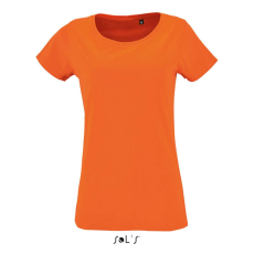 SOL'S organikus környakas Női rövid ujjú póló SO02077, Orange-S