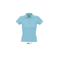 SOL&#039;S PEOPLE rövid ujjú Női galléros pamut póló SO11310, Atoll Blue-2XL női póló