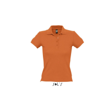 SOL&#039;S PEOPLE rövid ujjú Női galléros pamut póló SO11310, Orange-M női póló