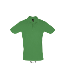 SOL'S PERFECT két gombos férfi rövid ujjú galléros piké pamut póló SO11346, Kelly Green-XL
