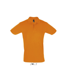 SOL&#039;S PERFECT két gombos férfi rövid ujjú galléros piké pamut póló SO11346, Orange-XL férfi póló
