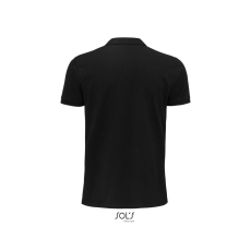 SOL'S PLANET organikus férfi rövid ujjú galléros póló SO03566, Black-4XL