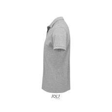 SOL'S PLANET organikus férfi rövid ujjú galléros póló SO03566, Grey Melange-3XL