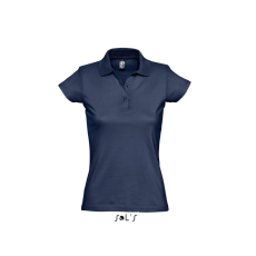 SOL'S PRESCOTT rövid ujjú galléros Női pamut piké póló SO11376, French Navy-2XL